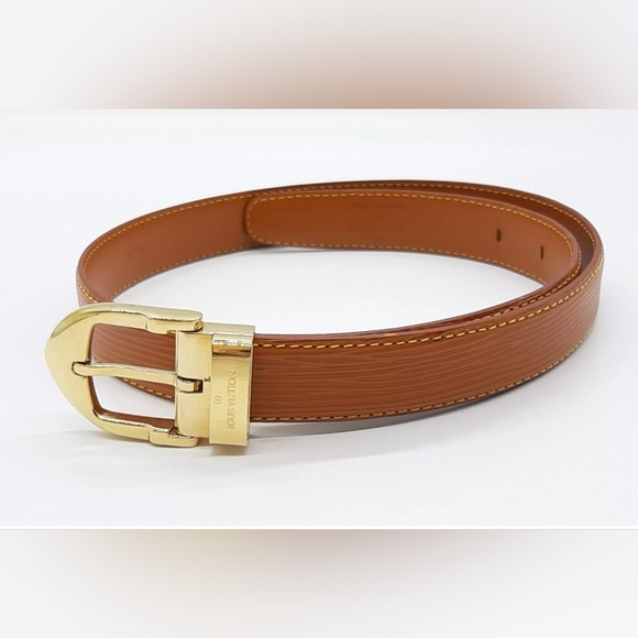 Louis Vuitton women's belt Ceinture Classic Epi brown leather size 85/34 (XS) - Picture 2 of 8